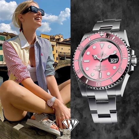 rolex submariner rosa chiara ferragni|Chiara Ferragni Pink Rolex Watch.